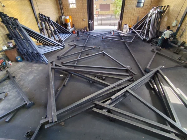 construction of solar panel support structure