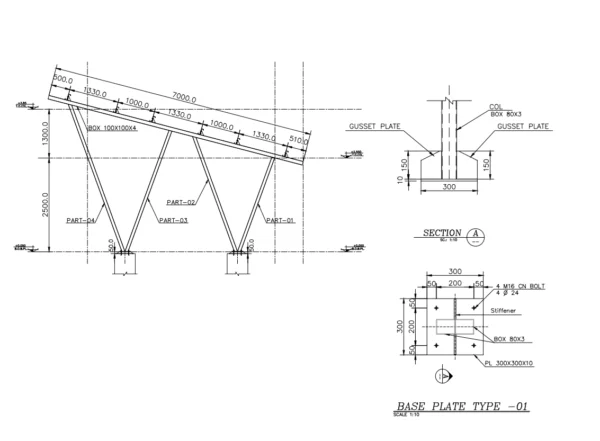 design of solar panel support structure