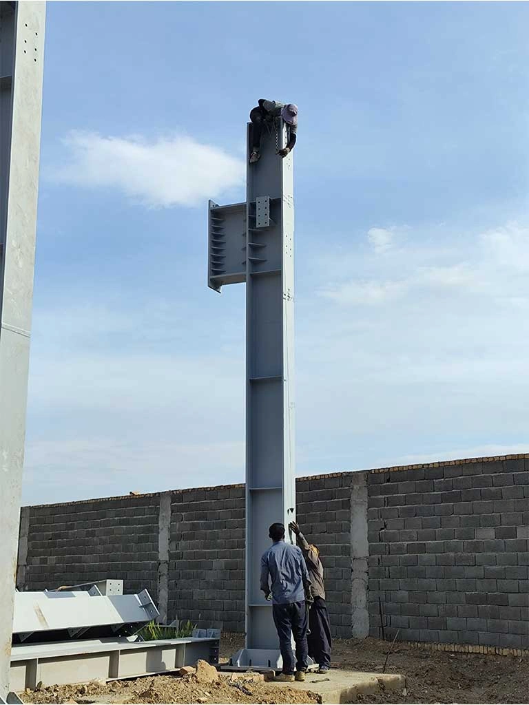 طراحی و ساخت سازه فلزی سوله صنعتی در کارخانه مهرسام صنعت